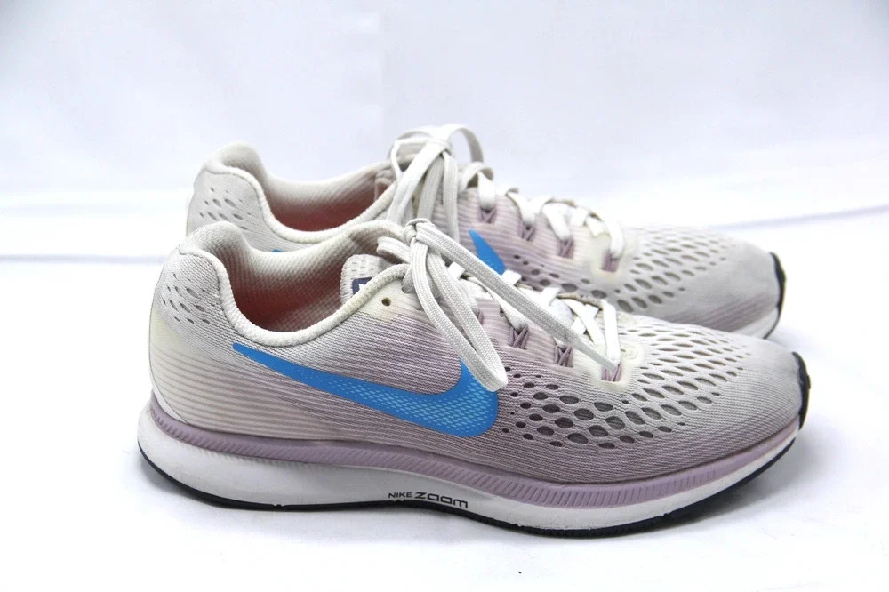 Nike Zoom Pegasus 34 Running Shoes Womens Size 7.5 Summit White Blue 880560-105
